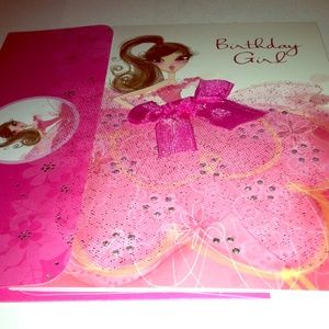 Girls custom Happy Birthday Cards with Envelope
